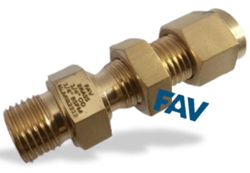 Brass Male Bulkhead Connector Male Bulkhead Connector