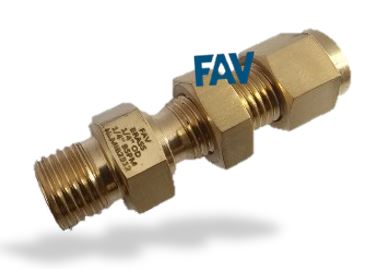 Brass Male Bulkhead Connector Brass Male Bulkhead