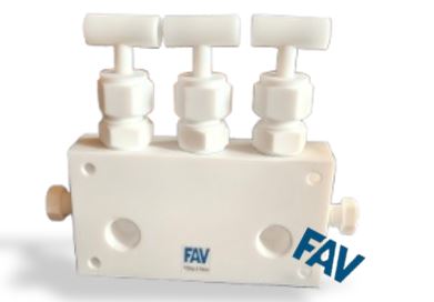 PTFE 3 Way Manifold Valve 3 Way Manifold