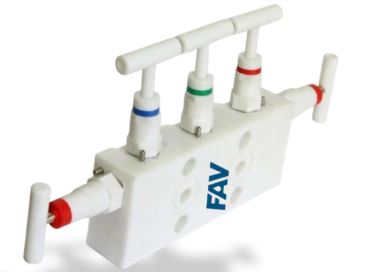 PTFE 5 Way Manifold Valve ,Coplanar Type PTFE 5 Way Manifold Valve