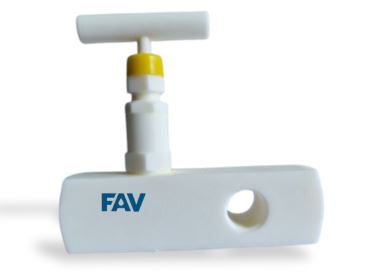 PTFE Multiport Needle Valve Female x Female PTFE Multiport Needle Valve