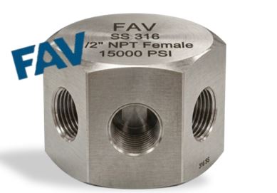 Round Manifold Port 6 Way Manifold Port 6 Way 15000 Psi