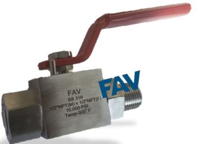 Ball Valve Male X Female 10000 psi