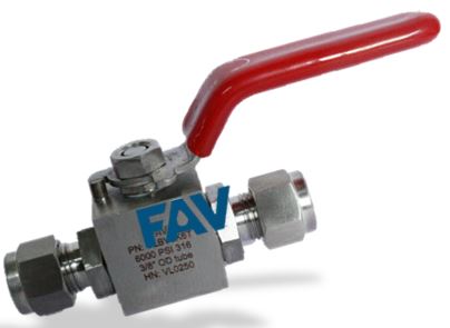 Ball Valve Tube Double Ferrule 6000 psi