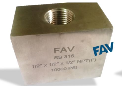 Block Cross,10000 psi Block Cross , High Pressure , 10000 PSI