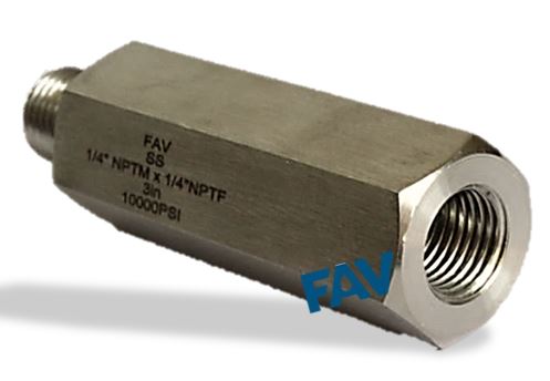 Hex Long Adaptor ,10000 psi Nipple M X F , 10000 PSI