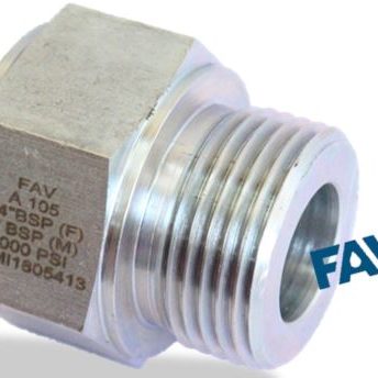 Steel Hex Nipple Male X Female BSP BSP Male , Female Adapter 10000 PSI