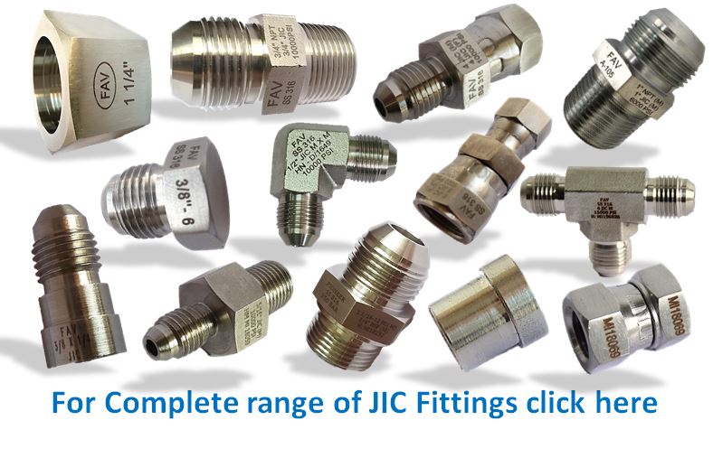 JIC hydraulic fittings