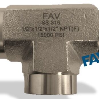 HIGH PRESSURE FEMALE TEE, 15000 PSI Forged Tee 1000 bar