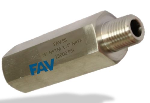 HIGH PRESSURE LONG ADAPTOR, 15000 PSI Hex Long Adaptor ,15000 psi