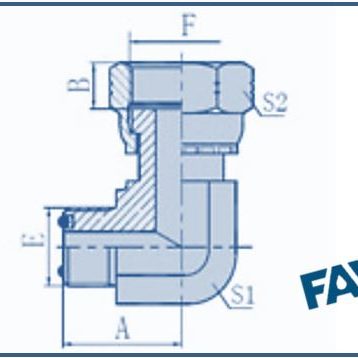 ORFS Fittings – 90 ORFS MALE-ORFS FEMALE ORFS Fittings