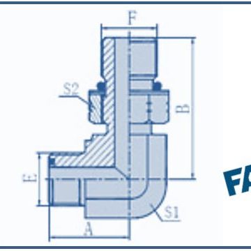 ORFS Fittings – 90 ORFS MALE-SAE MALE WITH O- ORFS Fittings
