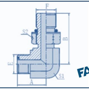 ORFS Fittings – 90 ORFS MALE-SAE MALE WITH O- 1 ORFS Fittings