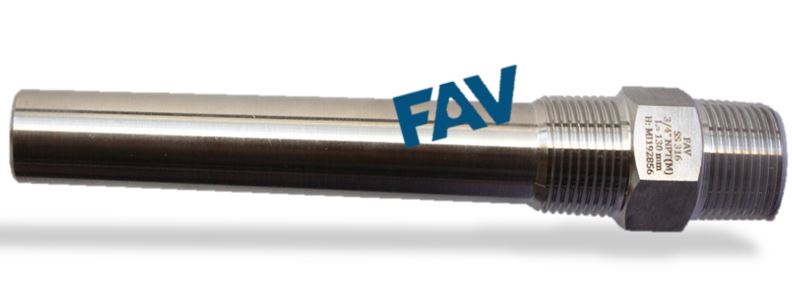 Thermowell Straight Bar Stock in Male x Male