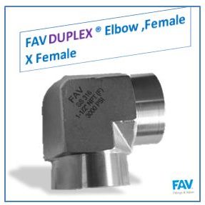 DUPLEX Elbow ,Female X Female Duplex Elbow