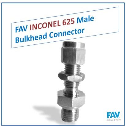 FAV INCONEL 625 Male Bulkhead Connector Inconel 625 Male Bulkhead Connector