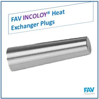 FAV Incoloy Heat Exchanger Plugs Heat Exchanger Plugs