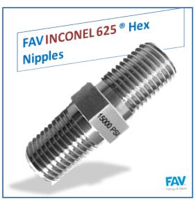 Inconel 625 Hex Nipples