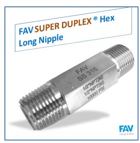 Super Duplex Hex Long Nipple