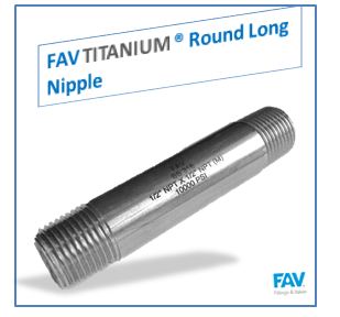 Titanium Round Long Nipple
