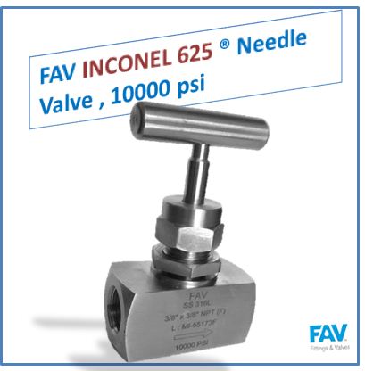 Inconel 625 Needle Valve 10000 PSI