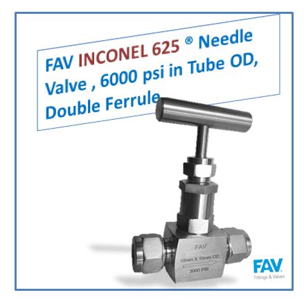 Inconel 625 Tube Needle Valve