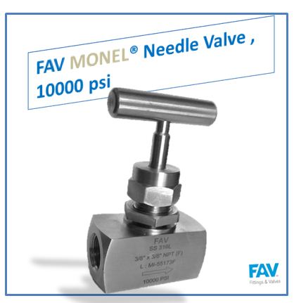 Monel Needle Valve,10000 psi