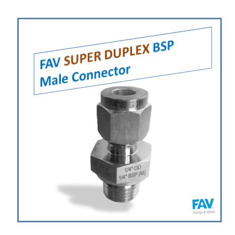 Super Duplex BSP Male Connector