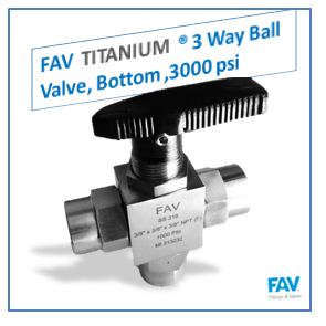 Titanium 3 Way Ball Valve