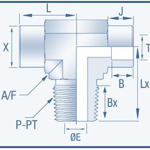 Male Branch Tee – Tube Socket Weld (Fractional) X Male Pipe Threads (NPT) Socket weld Fittings