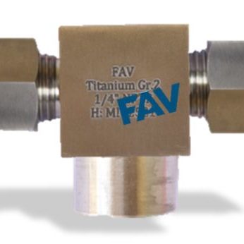 Titanium Female Branch Tee Titanium Female Branch Tee