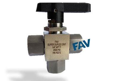 Super Duplex 3 Way Ball Valve Super Duplex