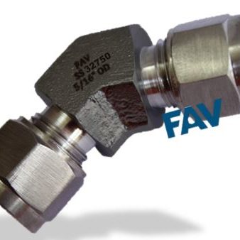 2205 Duplex Compression Tube Fitting Manufacturers 45 degree Elbow Union 2205 Super Duplex Compression Tube Fitting Manufacturers 45 degree Elbow Union