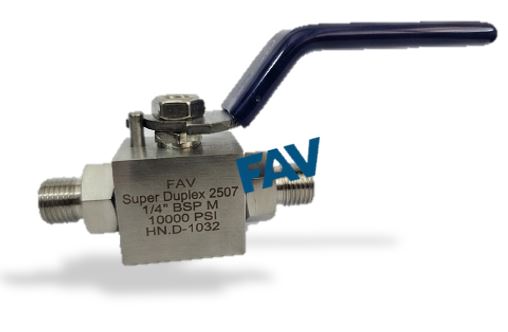 Super Duplex Ball Valve Lever Handle Male x Male Ball Valve Lever Handle Male x Male