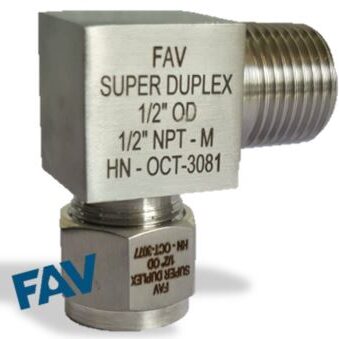 Duplex Tube Fittings Block Elbow OD x Male Super Duplex Tube Fittings Block Elbow OD x Male