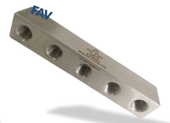 Manifold Block 5 Way High Pressure Manifold