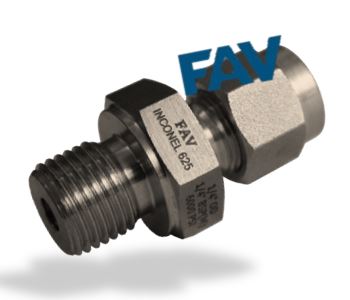 Inconel 625 Male Connector OD x BSP Male Connector OD x BSP