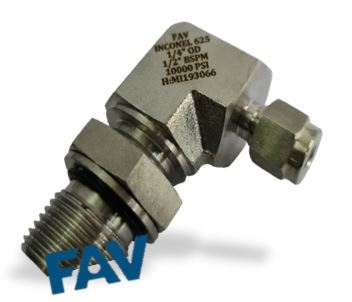 Inconel 625 Male Elbow OD x BSP Male Elbow OD x BSP