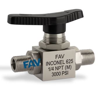 Inconel 625 Panel Ball Valve Male x Male Panel Ball Valve Male x Male