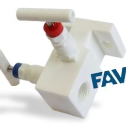 PVDF 2 Way Manifold Valve,T Type, For Direct Mounting 2 Way Manifold