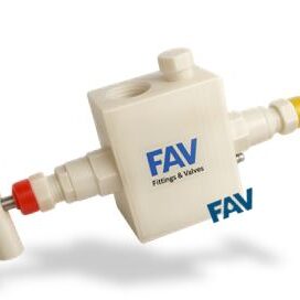 PVDF 2 Way Manifold Valve, R Type, Block and Bleed 2 Way Manifold Valve