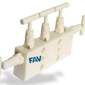 PVDF 5 Way Manifold Valve ,Coplanar Type 5 Way Manifold Valve