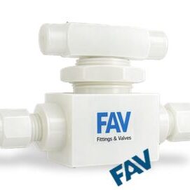PVDF Ball Valve 2 way Compression Tube Ball Valve