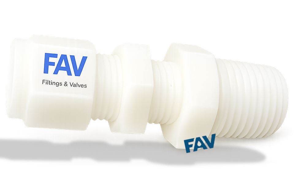 PVDF Male Bulkhead Connector Male Bulkhead Connector