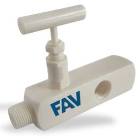 PVDF Multiport Needle Valve Male x Female Multiport Needle Valve