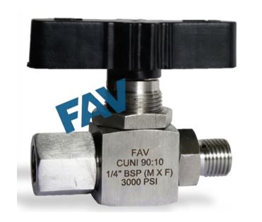 CuNi 90:10 Ball Valve Panel Mounting Male x Female Ball Valve Panel Mounting Male x Female
