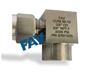CuNi 90:10 Block Elbow OD x Female Block Elbow OD x Female