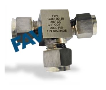 CuNi 90:10 Block Tee Union Block Tee Union