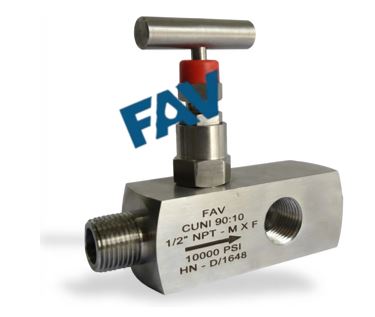 CuNi 90:10 Multiport Needle Valve Male x Female Multiport Needle Valve Male x Female