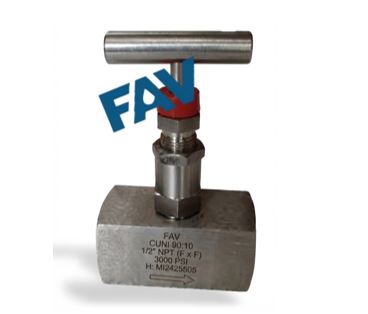 CuNi 90:10 Needle Valve Female x Female Needle Valve Female x Female